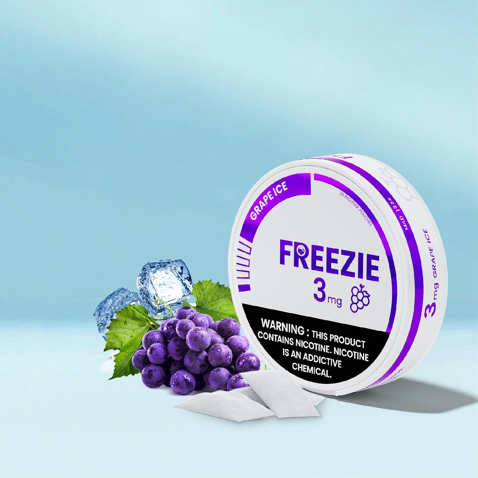 Freezie Life: Grape Ice 3mg - Cool & Refreshing Vape  FREEZIE Life